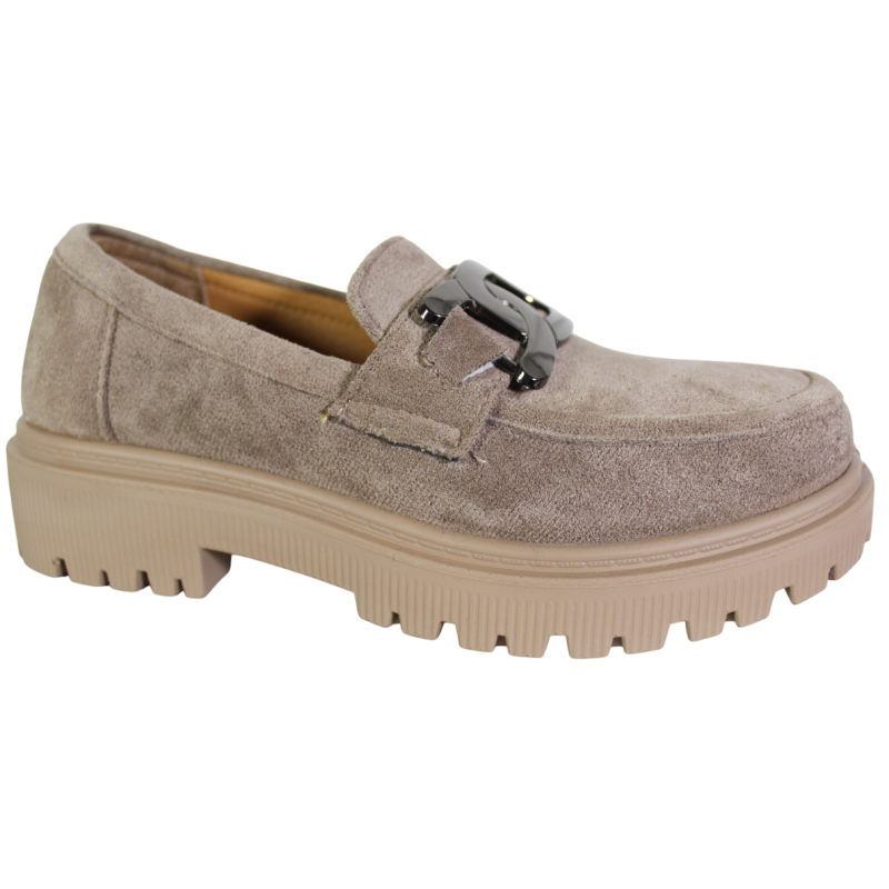Półbuty Damskie Fashion TH001 Beż Zamsz