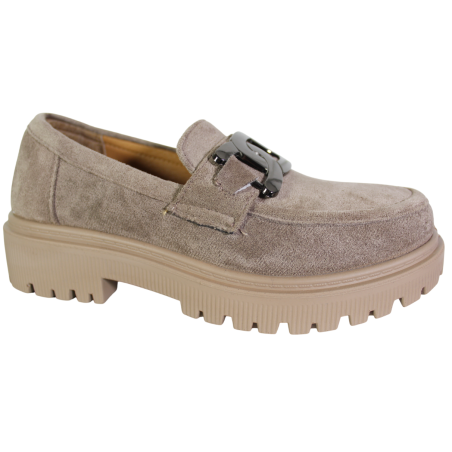 Półbuty Damskie Fashion TH001 Beż Zamsz