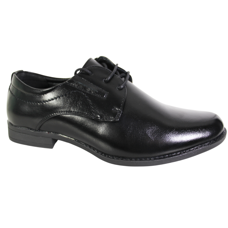 VGY MAX L514-1 buty młodzieżowe eleganckie czarne półbuty