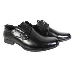 VGY MAX L514-1 buty młodzieżowe eleganckie czarne półbuty