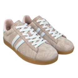 Sneakersy Półbuty Damskie GOODIN GD-ST6001  Skóra Róż Zamsz