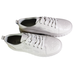 Sneakersy Damskie Ladies Style OC-135-LT03 Skóra Beż Lico