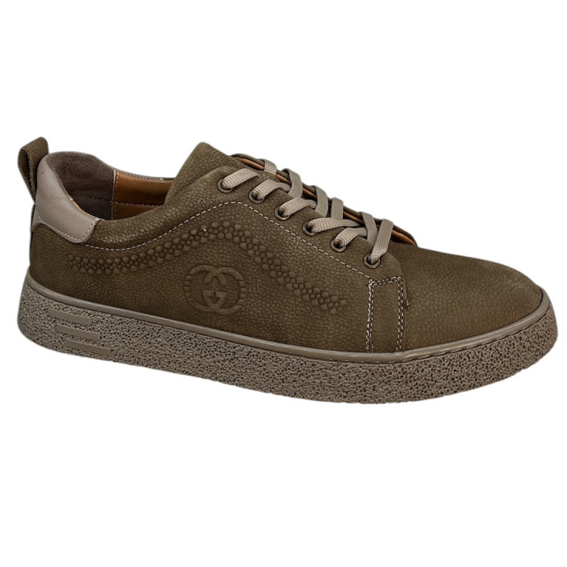 Półbuty Sneakersy W25-680 Męskie T.Sokolski J23-103 Skóra Beż Nubuk