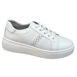 Sneakersy Półbuty Damskie GOODIN GD-LX1043  Skóra Biały Lico