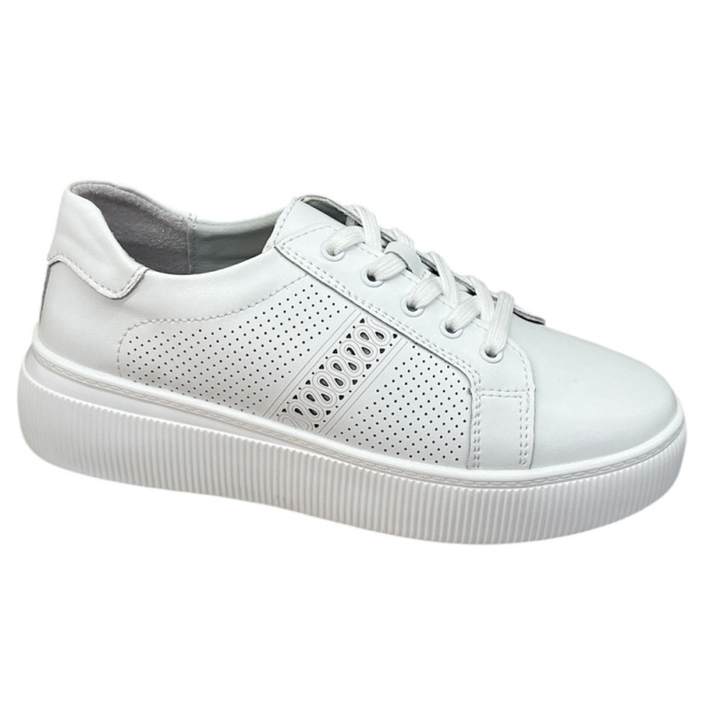 Sneakersy Półbuty Damskie GOODIN GD-LX1043  Skóra Biały Lico