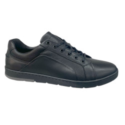Półbuty Sneakersy Męskie Tapi 7395 Skóra Czarne Lico
