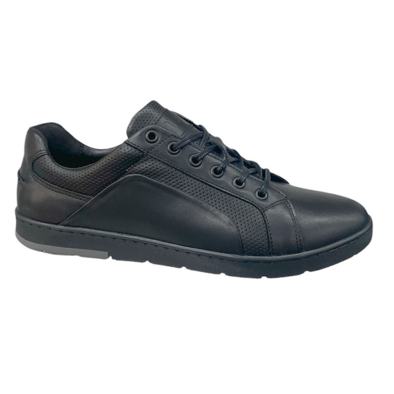Półbuty Sneakersy Męskie Tapi 7395 Skóra Czarne Lico