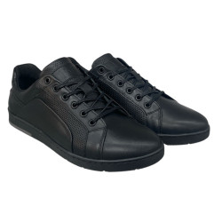 Półbuty Sneakersy Męskie Tapi 7395 Skóra Czarne Lico