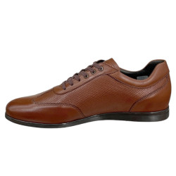 Półbuty Sneakersy Męskie Tapi 7636 Skóra Brąz Lico