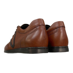 Półbuty Sneakersy Męskie Tapi 7636 Skóra Brąz Lico
