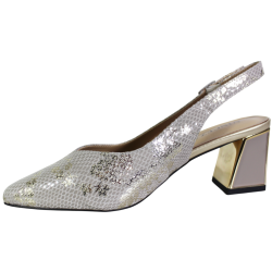 Sandały damskie Vinceza 66733 skóra złotosrebrne eleganckie