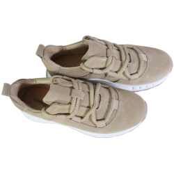 Sneakersy Damskie T.Sokolski W25-212 Skóra Beżowy Zamsz