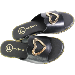 Klapki Damskie Filippo DK6909 Czarne Lico