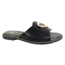 Klapki Damskie Filippo DK6909 Czarne Lico