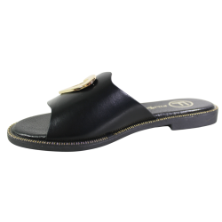 Klapki Damskie Filippo DK6909 Czarne Lico