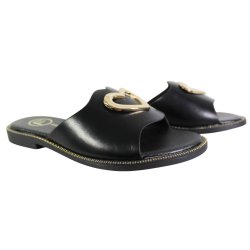 Klapki Damskie Filippo DK6909 Czarne Lico