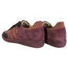 Sneakersy Damskie Kampa N1068 Skóra Bordowe Zamsz