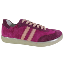 Sneakersy Damskie Kampa N1068 Skóra Różowe Zamsz