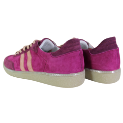Sneakersy Damskie Kampa N1068 Skóra Różowe Zamsz