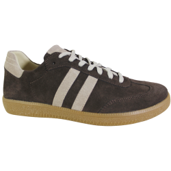 Sneakersy Damskie Kampa N1068 Skóra Brązowe Zamsz