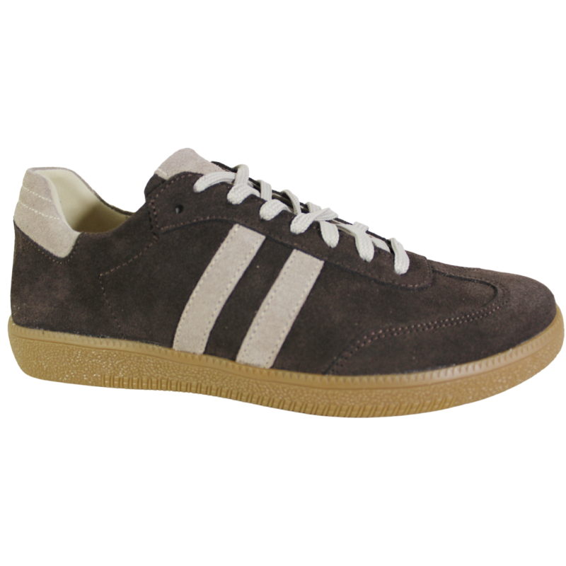 Sneakersy Damskie Kampa N1068 Skóra Brązowe Zamsz