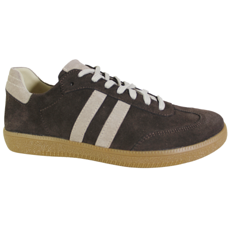 Sneakersy Damskie Kampa N1068 Skóra Brązowe Zamsz