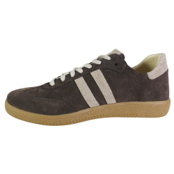 Sneakersy Damskie Kampa N1068 Skóra Brązowe Zamsz