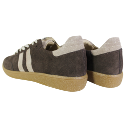Sneakersy Damskie Kampa N1068 Skóra Brązowe Zamsz