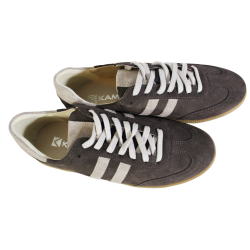 Sneakersy Damskie Kampa N1068 Skóra Brązowe Zamsz