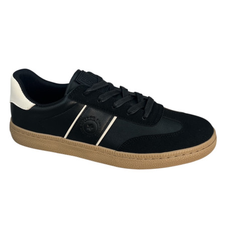 Sneakersy Półbuty Męskie Big Star SS174077  Czarne Lico/Zamsz