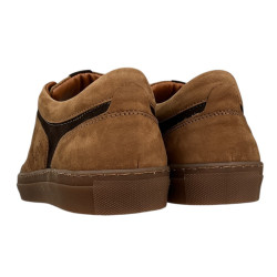 Półbuty Sneakersy Męskie Tapi 7629 Skóra Brąz Zamsz