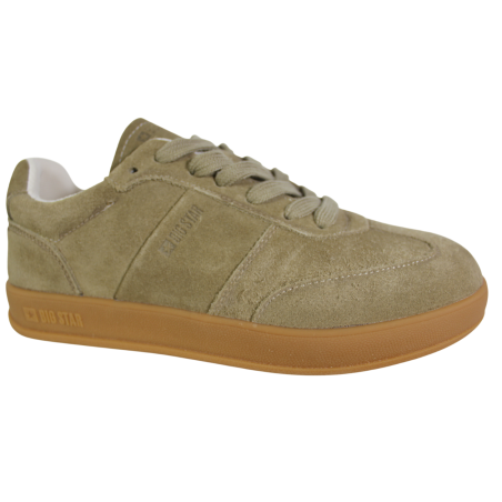 Sneakersy Damskie Big Star SS274675 Skóra Beżowe Zamszowe