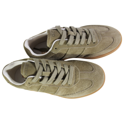 Sneakersy Damskie Big Star SS274675 Skóra Beżowe Zamszowe