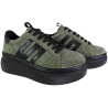 Sneakersy Damskie Filippo DP7175 Skóra Zielone Zamszowe