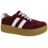 Sneakersy Damskie Filippo DP6776 Skóra Bordowe Zamszowe