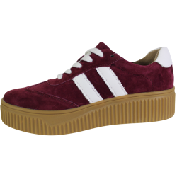 Sneakersy Damskie Filippo DP6776 Skóra Bordowe Zamszowe