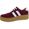 Sneakersy Damskie Filippo DP6776 Skóra Bordowe Zamszowe