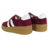 Sneakersy Damskie Filippo DP6776 Skóra Bordowe Zamszowe