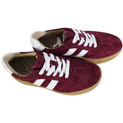 Sneakersy Damskie Filippo DP6776 Skóra Bordowe Zamszowe