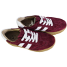 Sneakersy Damskie Filippo DP6776 Skóra Bordowe Zamszowe
