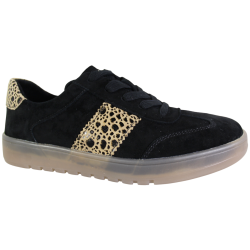 Sneakersy Damskie Filippo DP6770 Skóra Czarne Zamszowe