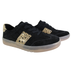 Sneakersy Damskie Filippo DP6770 Skóra Czarne Zamszowe