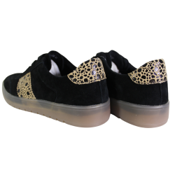 Sneakersy Damskie Filippo DP6770 Skóra Czarne Zamszowe