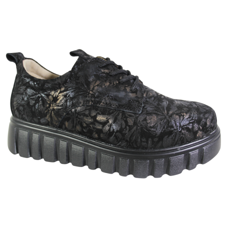 Sneakersy Damskie Filippo DP6846 Skóra Czarne Zamszowe