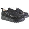 Sneakersy Damskie Filippo DP6846 Skóra Czarne Zamszowe