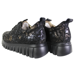 Sneakersy Damskie Filippo DP6846 Skóra Czarne Zamszowe
