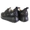 Sneakersy Damskie Filippo DP6846 Skóra Czarne Zamszowe