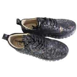 Sneakersy Damskie Filippo DP6846 Skóra Czarne Zamszowe