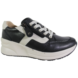 Półbuty Sneakersy Damskie Vinceza 79581 Skóra Czarne Lico