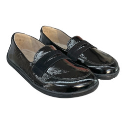 Półbuty Damskie Helios 433 Barefoot Skóra Czarny Lakier